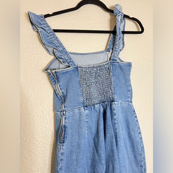 URBAN OUTFITTERS BDG Denim Ruffle Jumpsuit - Picture 6 of 10